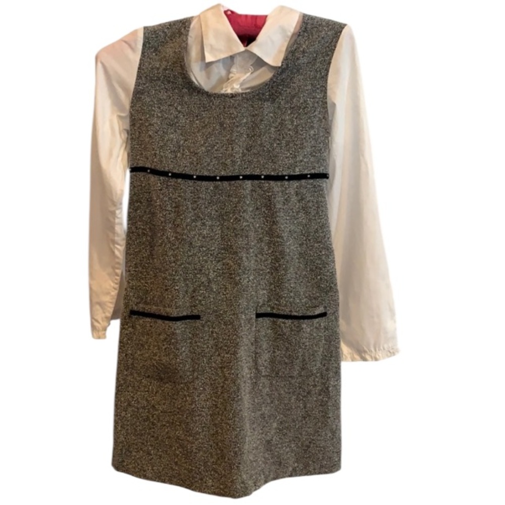 vintage 1990’s Amy Byer black & white dress long sleeves size 12 girls